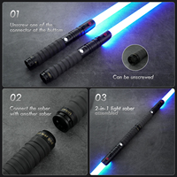 Sabres Jouets LED RGB avec Lame Lumineuse à Balayage Fluide, Lame de Duel Robuste, Sabre Laser Rechargeable pour Cosplay, Sabres Jouets Lumineux