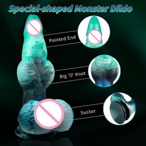 9 INCH Realistic Monster Alien Horse Inflatable Anal <b>Dildo</b> with Suction Cup - Product Image 2