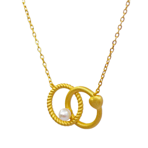 Collar con Colgante de Perla Chapado en Oro de Plata 925 de UM Jewelry, Venta al por Mayor, para Compromiso, Boda y Regalo, Unisex/Hombres/Mujeres - Product Image 3