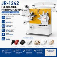 Machine d'impression flexographique pour étiquettes tissées de vêtements de marque, 6 couleurs, ruban satiné