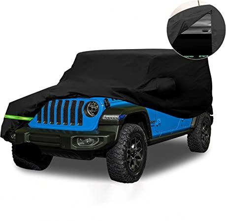 Черный полноразмерный автомобильный чехол для кроссовера, 2 двери, водонепроницаемый, для любых погодных условий, защита от пыли, солнца, снега, дождя