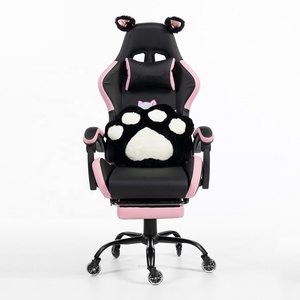 <span class=keywords><strong>Silla</strong></span> <span class=keywords><strong>Gamer</strong></span> Ergonómica con Orejas de Gato <span class=keywords><strong>Negra</strong></span> <span class=keywords><strong>y</strong></span> <span class=keywords><strong>Rosa</strong></span>, Reposabrazos Articulados, Sillas <span class=keywords><strong>Gamer</strong></span> para Oficina, Computadora, PC, con Reposapiés, Directo de Fábrica - Product Image 6