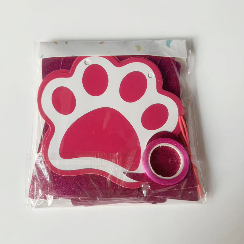 Bandiera lettera glitter mamma cane rosa rossa
