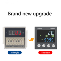 Contrôleur de relais numérique en alliage d'argent FCGK DH48S S 1Z 2Z 2NO, minuterie 0,1s 99h, affichage LCD, AC 220V, étanche, 3A