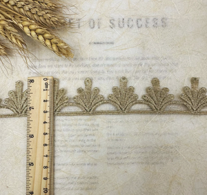 ZSY Ricamo Idrosolubile con Filo Antico 100% Poliestere, Pizzo Etnico di Lusso Bianco a Forma di Fagiolo e Ventaglio, Floreale, per Abbigliamento Sexy - Product Image 2