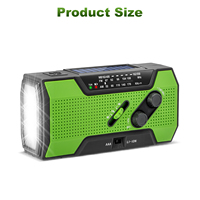 Nieuw ontwerp AM/FM/NOAA Weerradio 3 LED zaklamp handkruk noodtelefoon zonne-energie/USB oplaadbare wekker powerbank speaker