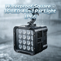 Projecteur LED Par carré extérieur étanche IP66 16x10W RGBW 4-en-1 avec boîtier en aluminium DMX512 RDM pour événements et mariages