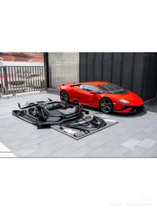 Nouveau kit carrosserie en fibre de carbone pour Huracan, style DW : Lame avant, diffuseur, jupes latérales, extensions d'ailes - Améliorations pour modèles LP580 LP610 - Product Image 6