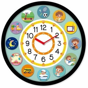14 Inch Kids Study Quartz Custom Metal Wall <b>Clock</b> Wall <b>Art</b> Home Decor - Product Image 2