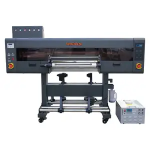 stick anywhere UV AB film printer 2in1 laminator with DTF together printing machine 24inch roll to roll UV DTF printer