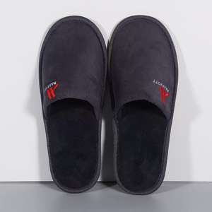 Pantuflas Desechables de Lujo para Hotel, Punta Cerrada, Color Negro, Forro de Coral, Suela Antideslizante, Duraderas y Suaves, para Hoteles <span class=keywords><strong>MARRIOTT</strong></span> - Product Image 1