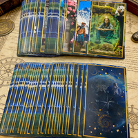 Jeu de tarot oracle personnalisé à double face avec pochette, 44 cartes, livret et boîte magnétique