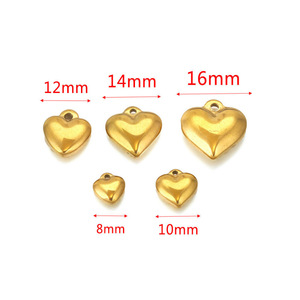 Pendentifs Breloques Cœur 3D en Acier Inoxydable Plaqué Argent, Petites Breloques Cœur pour la Fête des Mères et la Saint-Valentin, Idéal pour la Création de Bijoux - Product Image 4