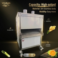Mesin Pemotong Sayur dan Buah YouBan Tipe Down Press Komersial, Bahan Stainless Steel Food Grade