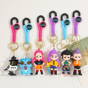 6 New Design Cartoon KPOP 3D Plastic PVC Keychain