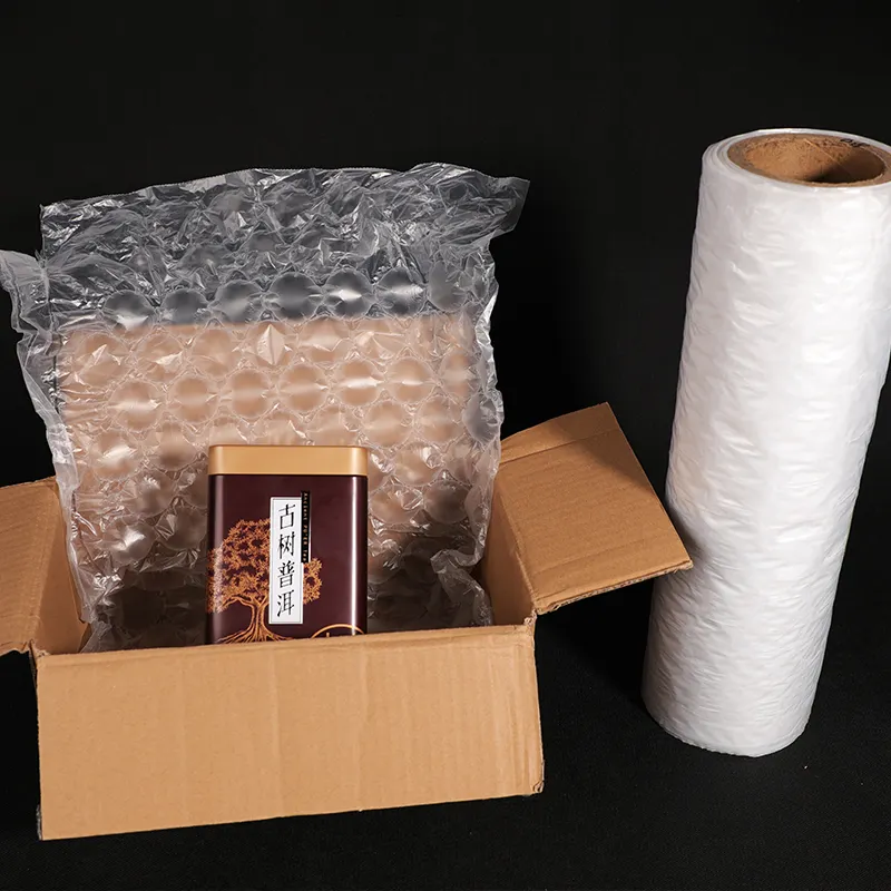 Benutzer definierte Länge Hdpe Material Aufblasbare Luftblase Luftkissen Kissen Film Roll Bubble Mailing Verpackung