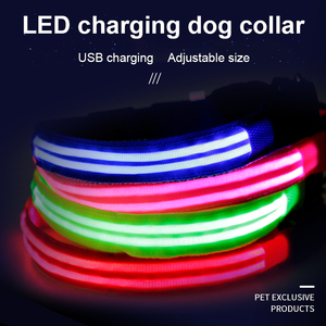 <span class=keywords><strong>Collar</strong></span> seguro Moda Atractivo Anti-perdida Recargable USB Luz <span class=keywords><strong>LED</strong></span> <span class=keywords><strong>Collar</strong></span> de perro de nailon liso - Product Image 4