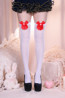 Chaussettes hautes à motif de dessin animé pour fête d'Halloween, fournies par l'usine, accessoires de costume festifs, chaussettes d'infirmière sanglante