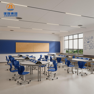 Table de laboratoire de chimie durable avec chaises Tables de laboratoire en métal pour salle de classe scientifique scolaire - Product Image 1