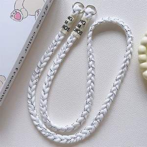 Sangle d'étiquette torsadée élégante Sangle de lanière faite à la main <span class=keywords><strong>pour</strong></span> le <span class=keywords><strong>cordon</strong></span> de bandoulière de charme de téléphone <span class=keywords><strong>pour</strong></span> <span class=keywords><strong>accrocher</strong></span> la chaîne mobile Corde de clés de qualité supérieure - Product Image 3