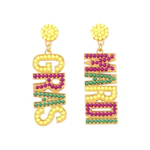 Fashion Jewelry Earring juegos de collar y aretes acero Card Custom Logo Earings Extra Large Luxury Drip Earrings