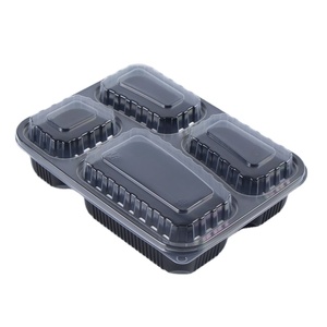 1-5 Compartment Reusable Durable Plastic Custom Airtight Restaurant Food Packing Containers