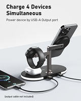 Chargeur sans fil Qi2.2 pour iPhone 12/13/14 15/16/17, chargeur de téléphone Qi2.2 25w avec lampe LED
