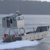 Bateau de travail en aluminium pour la pêche, bateau de travail en aluminium haute performance, bateau de débarquement