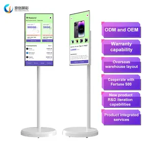 Tragbarer Fernseher Stand-By-Me-TV Smart-TV-Bildschirm für Spiele Fitness-Meetings Batterie inklusive Monitor bewegbar mit 4 Stunden Batterie