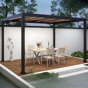 <span class=keywords><strong>Pergola</strong></span> en aluminium d'extérieur avec stores automatiques, design moderne, imperméable, bioclimatique <span class=keywords><strong>pour</strong></span> patio résidentiel, cour - Product Image 1
