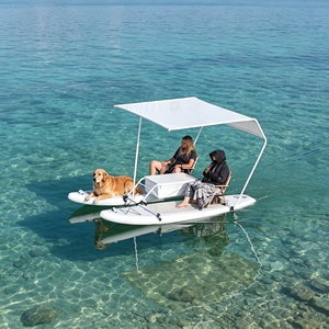 Bateau Catamaran Gonflable Électrique en PVC, Yacht Gonflable avec Moteur, Bateau <span class=keywords><strong>de</strong></span> Pêche et <span class=keywords><strong>de</strong></span> Divertissement Nautique pour Croisières et Visites Touristiques - Product Image 6