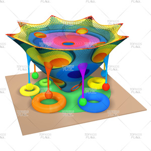 Chất Lượng Cao Trẻ Em Sân Chơi Nylon Rope Cầu Vồng Leo Lưới - Product Image 3