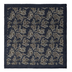 シルクジャカードプリントハンカチかぎ針編みボーダー男性用ビジネスアクセサリーポケットスクエア - Product Image 3