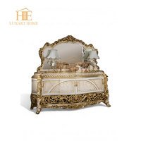 Ensemble de canapé turc antique sculpté en hêtre meubles de conception européenne tissu canapé de meubles de salon royal