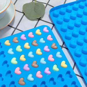 Silicone Baking Pad Cho Ăn Vật Nuôi Pad 255 Lỗ Mini Hình Trái Tim Sô Cô La Kẹo Khuôn, Hình Trái Tim Thức Ăn Vật Nuôi Công Cụ Làm - Product Image 6