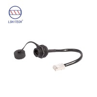 Connecteur RJ45 étanche IP67 Lshitech, prise circulaire Ethernet aviation mâle/femelle avec câble 0,1-1m