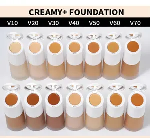 Profession elle Black Cream Concealer vegane Foundation mit vollständiger Abdeckung für dunkle Haut