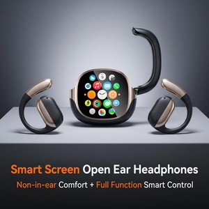 Nouveaux écouteurs traducteurs IA 2026 OWS à oreille ouverte avec étui à écran tactile LCD intelligent, écouteurs sans fil Bluetooth 5.4 - Product Image 2