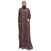 1 Pièce Abaya à Capuche pour Femmes Musulmanes, Robe Djellaba de Prière Grande Taille, Kaftan Vêtement Islamique Long Khimar d'Arabie
