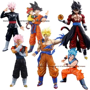 Figura de Anime de Super Saiyan <span class=keywords><strong>Goku</strong></span> y Vegeta, Modelo de Adorno de Escritorio de PVC, Artesanía de Resina - Super Four Gogeta Dañado en Batalla - Product Image 2