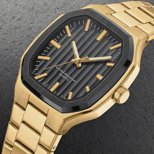 도매 사용자 정의 로고 남성 직사각형 시계 스테인레스 스틸 비즈니스 방수 포인터 석영 시계 - Product Image 1