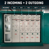 Unité de distribution annulaire isolée au gaz (RMU) sans SF6 12 kV 630 A 2 entrées 2 sorties avec DTU pour l'automatisation intelligente des réseaux électriques, écologique, IP67