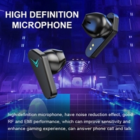 Headset Nirkabel TWS LED Gamer Stereo Earphone untuk Smart I Phone Android Ios Dengan Mikrofon
