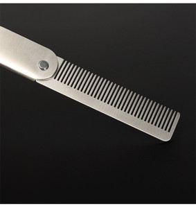 Haarkamm New Herren Dedicated Edelstahl Klapp kamm Set Mini <span class=keywords><strong>Pocket</strong></span> <span class=keywords><strong>Comb</strong></span> Bart pflege werkzeug Bequeme Verwendung Haar bürste - Product Image 5