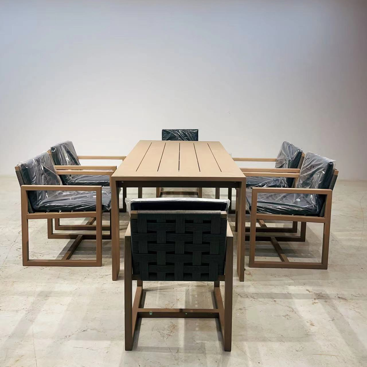 SIGMA Teak Wood Rectangular TableOutdoor Outdoor Dining Set 10 Seat Dining Table And Chair Sets