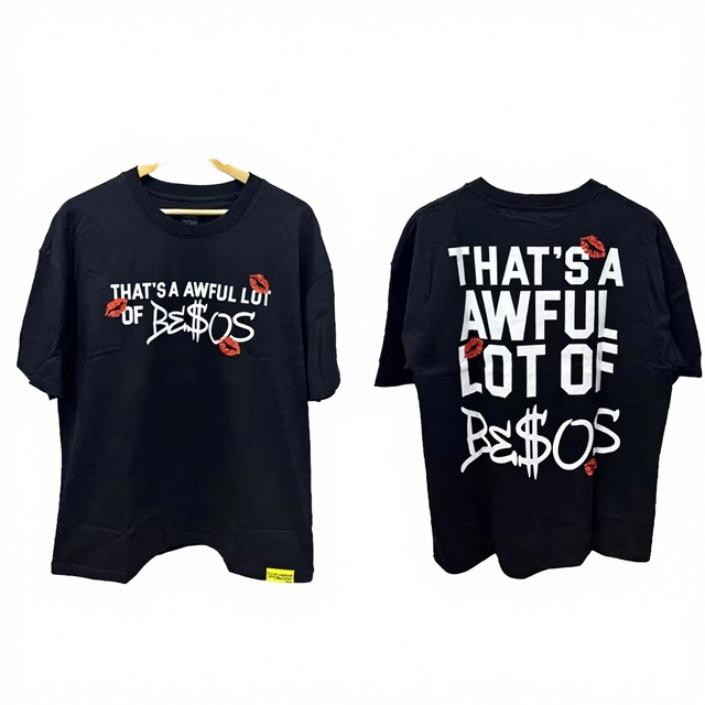 Men's Y2K Streetwear T-Shirts High Quality 100% Cotton Oversized Fit Knitted Letter That's AWFUL LOT COUGH SYRUP T-Shirts