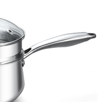 Marmite vapeur 3 couches en acier inoxydable 304 et aluminium, pot à couscous, logo personnalisé, vente en gros, pour cuisson vapeur, ustensile de cuisine