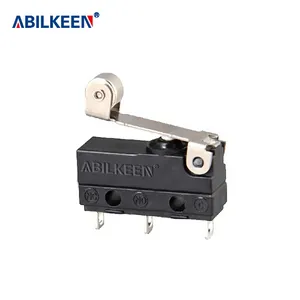 Miniatur saklar mikro IP67, saklar jepret aksi sesaat dengan tuas SPDT 0,1a 125/250VAC 48VDC 3A 12VDC 40T85