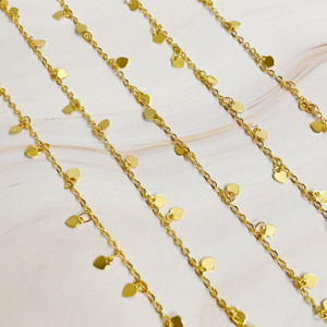 Collana lunga con mini cuori su tutta la lunghezza - Product Image 3