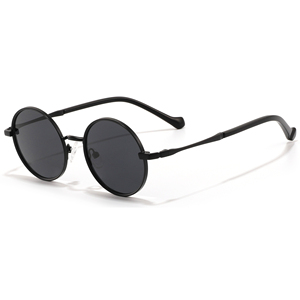 <b>Round</b> <b>Sunglasses</b> Full Rim Gold <b>Frame</b> Green Lenses UV400 Protection Unisex Adult Casual Retro Style - Product Image 4
